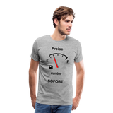 Männer Premium T-Shirt - Grau meliert